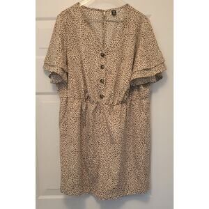 Shein Curve Romper Womens Size 3XL Animal Print
